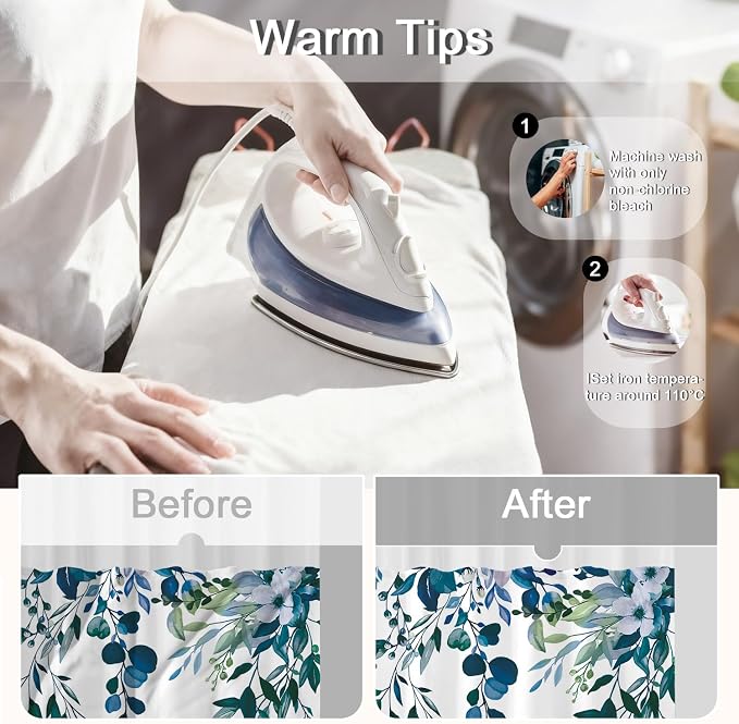 No Hook Shower Curtain and Liner Set, Bath Curtain Sets - Image 5