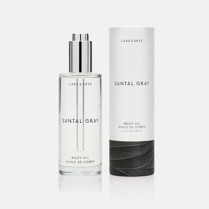 Lake & Skye Santal Gray Body Oil, 3.4 fl oz, Hydrating by LakeSkye