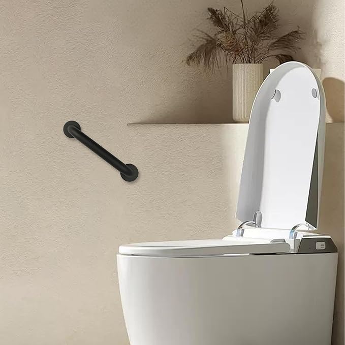 Shower Grab Bar, 2 Pack 24 Inch Black Bathroom Grab Bar, 1.25" Diameter - Image 7