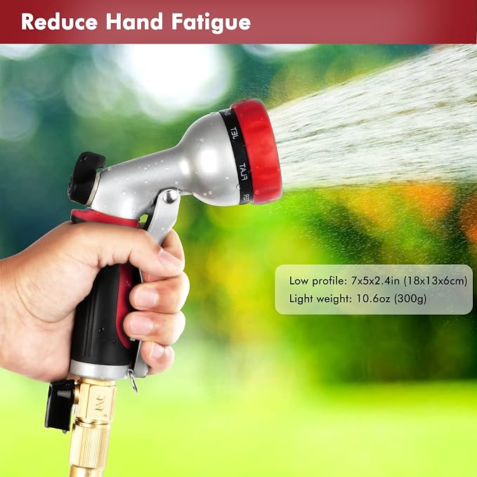 RESTMO Garden Hose Nozzle, Heavy Duty Metal Water Hose Nozzle - Image 6