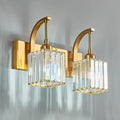 Crystal Vanity Lights 2-Light Gold Wall Lamp Modern Crystal Bathroom Light by FDPBY