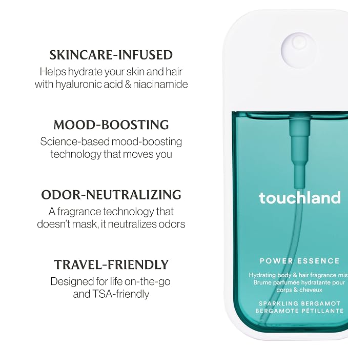 Touchland Hydrating Body & Hair Fragrance Mist, Sparkling Bergamot, 2 FL. OZ. - Image 5
