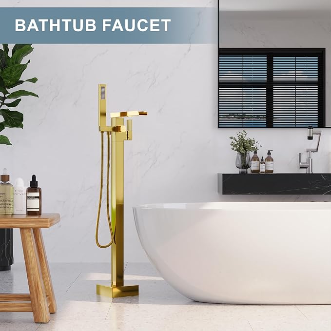 Freestanding Bathtub Faucet, Floor Mount Bathtub Faucet - Image 3