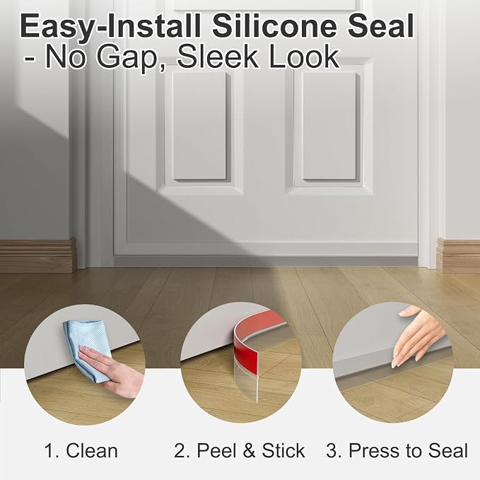 Heavy-Duty 20 ft x 2 in Weather Stripping, Extra Thick 2mm Door Draft Stopper - Image 5