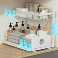 Under Sink Organizer, 1 Pack, 2 Tier Pull Out Sliding Shelf, Adjustable Height by Unknown