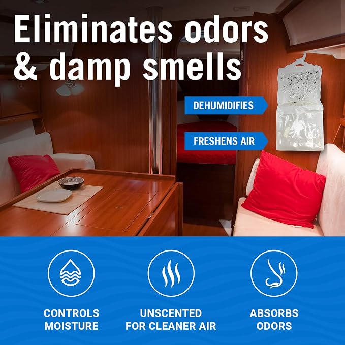 4 Pack Moisture Absorber Hanging Bags, Boat Dehumidifier - Image 5