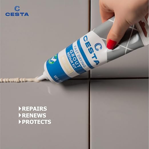 Cesta Tile Grout Repair Kit – Squeeze Tube, Fast Drying, Waterproof Tile Grout - Image 5