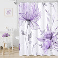 Long Boho Watercolor Floral Shower Curtain 72 x 78, Artistic 78 Inch Long by Decorateyourhome