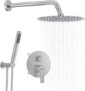 KOJOX 10 Inch Brushed Nickel Shower System by KOJOXSANITARY