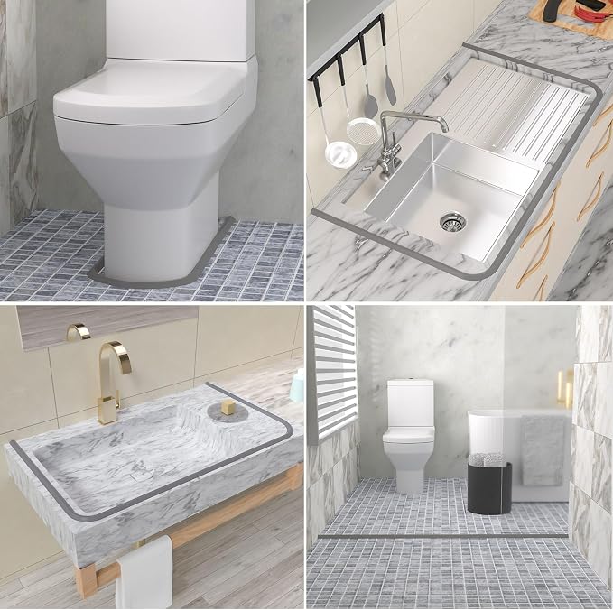 Duzzy 39 Inch Collapsible Shower Water Dam, Shower Threshold Water Stopper - Image 5
