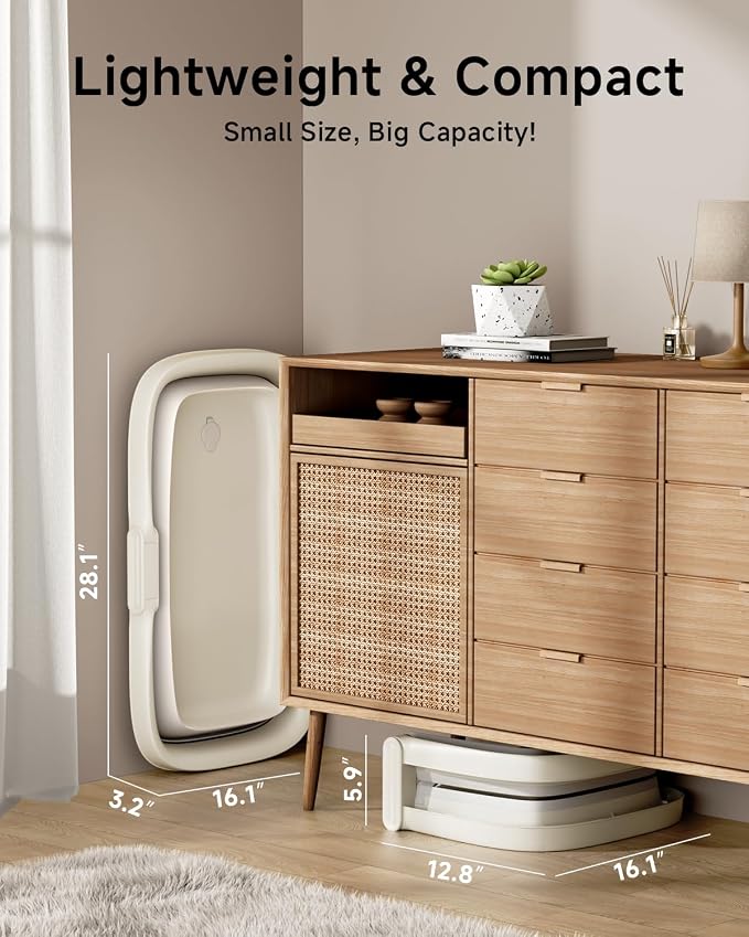 Collapsible Baby Bathtub, Large Infant Bath Tub - Image 4