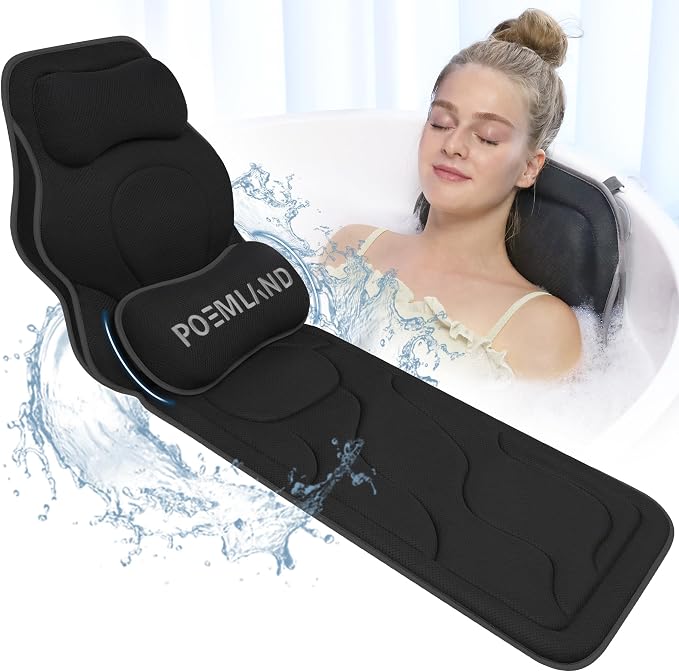 Luxury Full Body Bath Pillows for Tub-Extra Thick Bathtub Cushion by poemland