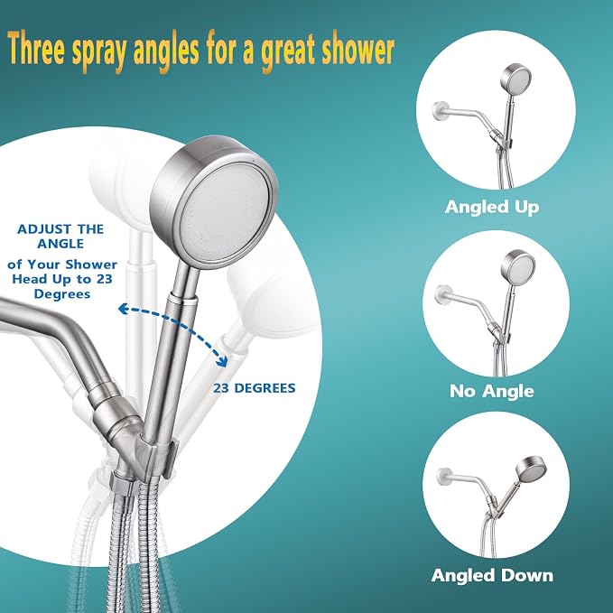 All Metal Handheld Shower Head Holder, Adjustable Shower Wand Holder - Image 6