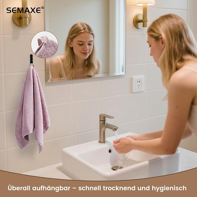 SEMAXE 12 Pack Hand Towels for Bathroom, 100% Cotton Towels - Image 5