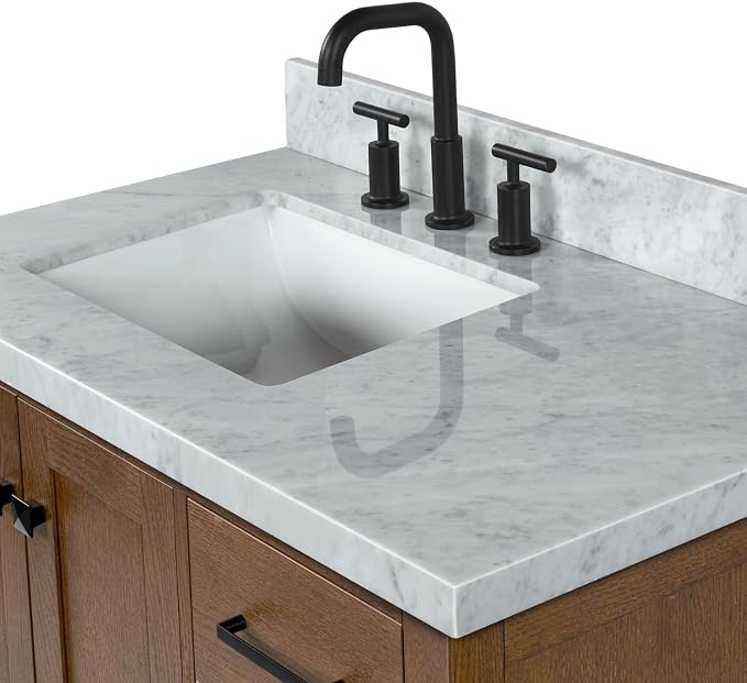 ARIEL Cambridge 37 Inch Single Rectangular Sink Bathroom Vanity - Image 12