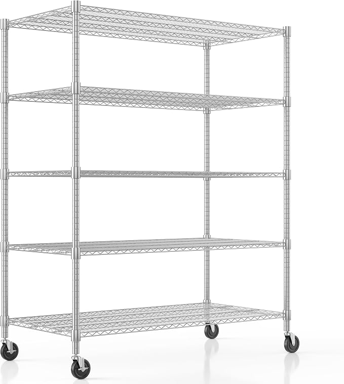 Homdox 5 Tier Heavy Duty Metal Shelves, Storage Racks and Shelving by HOMDOX
