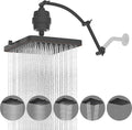 Hibbent Rain Filtered Shower Head, Brass Adjustable Shower Arm Extender by Hibbent