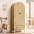 Fluted Arched Pantry Cabinet, Freestanding Morden Versatile Cupboard by IFGETEnrichYourLivingSpace