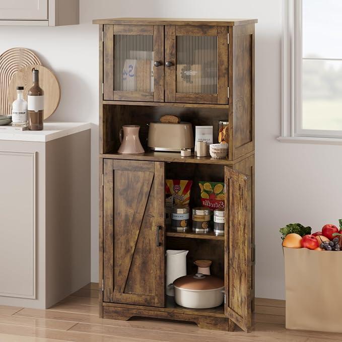 IDEALHOUSE 50" Tall Bathroom Cabinet, Freestanding Bathroom Storage Cabinet - Image 9
