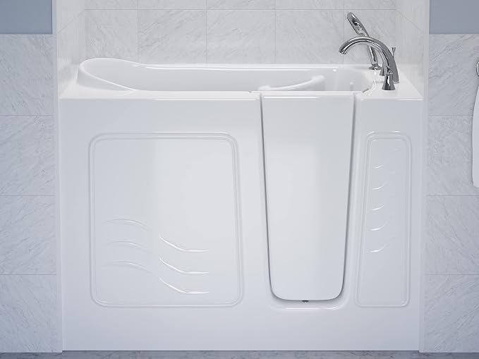ANZZI Fast Drain Quick Fill Walk-In Right Drain Soaker Tub Chromatherapy LED - Image 7