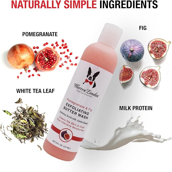 Warren London Exfoliating Butter Wash – Pomegranate & Fig Dog Shampoo, 8 oz | - Image 3