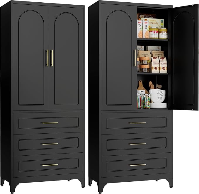Metal Kitchen Pantry Storage Cabinet by Steeloong