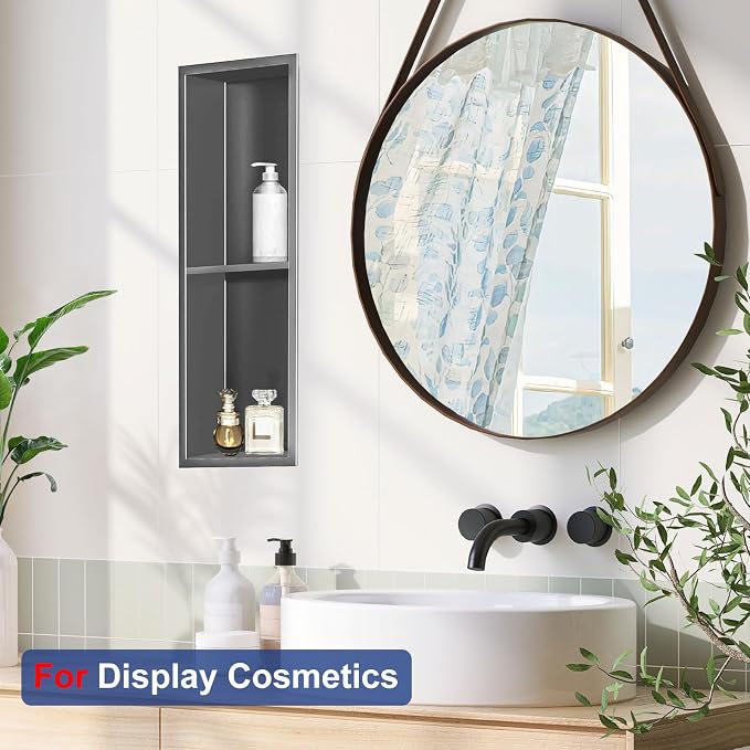Shower Niche, Stainless Steel Elegant Bathroom Niche, No Tile Needed Recessed - Image 7