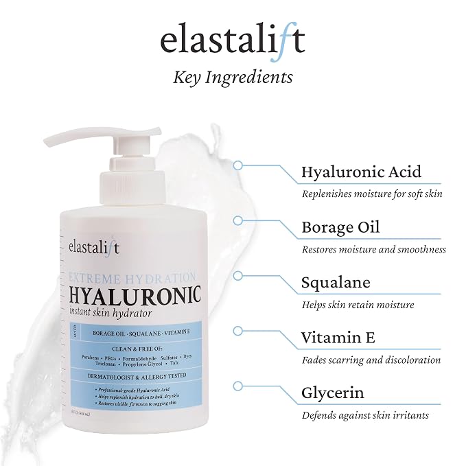 Elastalift Collagen Body Cream + Hyaluronic Acid Lotion Skin Care Set, Anti - Image 4