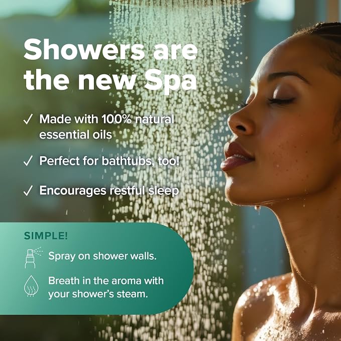 MOXĒ Eucalyptus Oil Shower Mist, Spa Steam Spray, Certified Natural 100% - Image 3