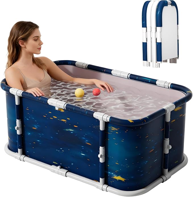 Simcat 45" Large Portable Foldable Bathtub Adult, Separate Family-Friendly SPA - Image 8