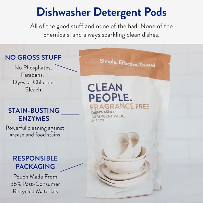 The Clean People Dishwasher Detergent Pods | Cuts Grease and Rinses Sparkling - Image 6