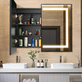APRILSOUL 40X32 Inch Black Bathroom Medicine Cabinet by Unknown