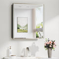 TokeShimi 24x26 Beveled Mirror Medicine Cabinet Recessed, Aluminum Framed Metal by RefinedBathroomAccessories