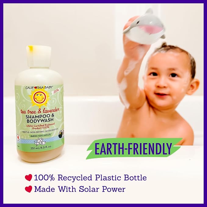 California Baby Tea Tree & Lavender Baby Wash + Baby Shampoo | 100% Plant-Based - Image 8