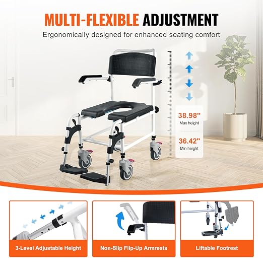 VEVOR Shower Commode Wheelchair - Image 4