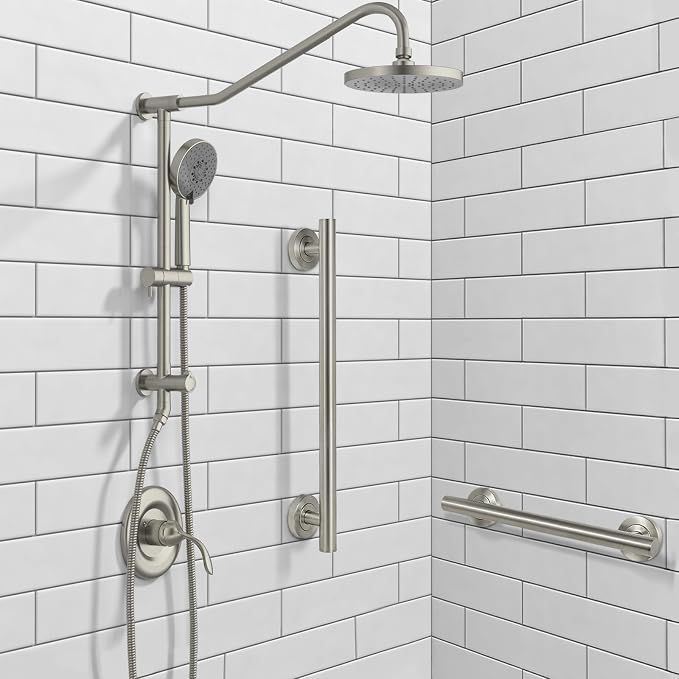 Lava Odoro Shower Grab Bar, Modern Set Stainless Steel Handicap Grab Bar - Image 6