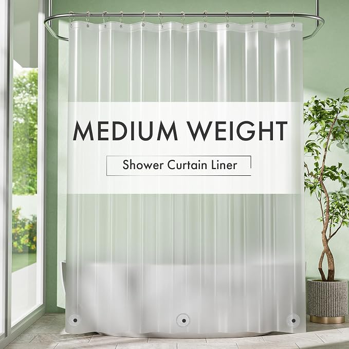 Amazer Frosted Shower Curtain Liner, 72x84 Plastic Shower Liner PEVA Medium by Amazer