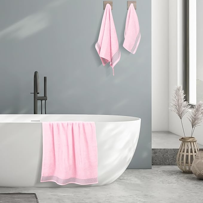 Belizzi Home Ultra Soft 3 Pack Cotton Towel Set, Contains a Bath Towel 28x55 - Image 4