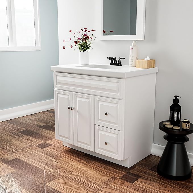 KitchenMan Bathroom Vanity 36 Inch Unassembled Sink Cabinet - Image 5