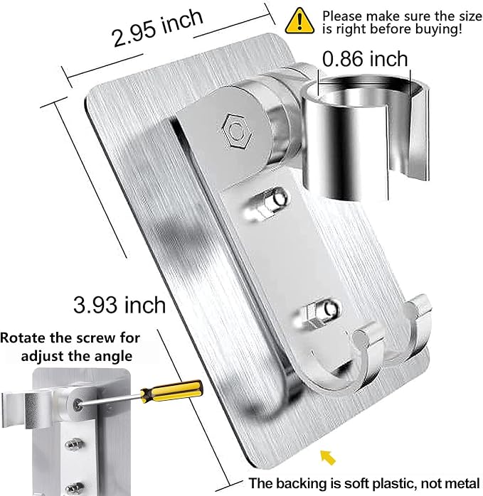 Strong Adhesive Shower Head Holder CACASO Adjustable Shower Wand Holder - Image 2