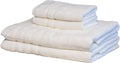 Mosobam Luxury Turkish 4pc XL Towel Set 35X70 16X30 White 700 GSM Bamboo by Mosobam
