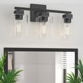Espird Matte Black Bathroom Vanity Light, 3-Light Vanity Lighting fixtures Over by Espird