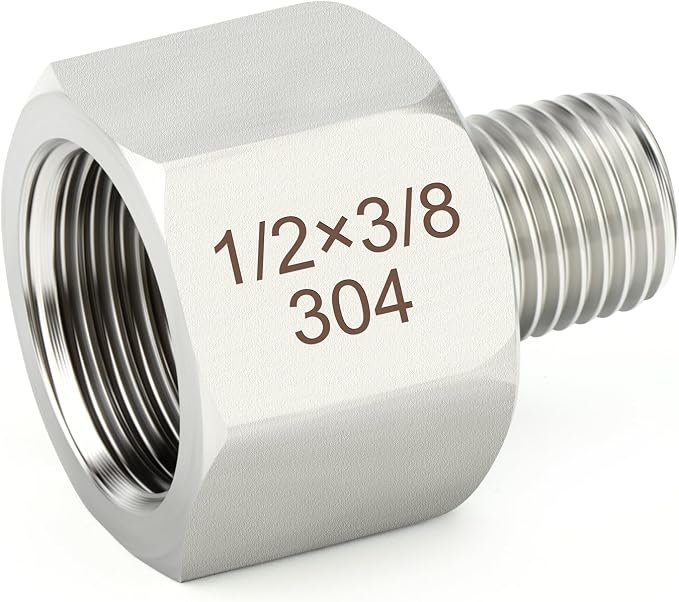 TAISHER 10PCS 304 Stainless Steel Pipe Fitting, New Reducer Adapter, 3/8" NPT - Image 3