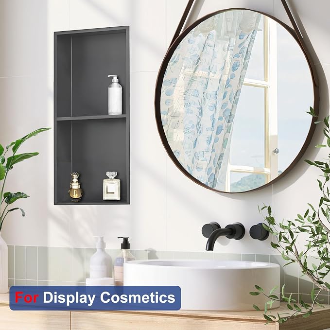 Shower Niche, Stainless Steel Elegant Bathroom Niche, No Tile Needed Recessed - Image 2