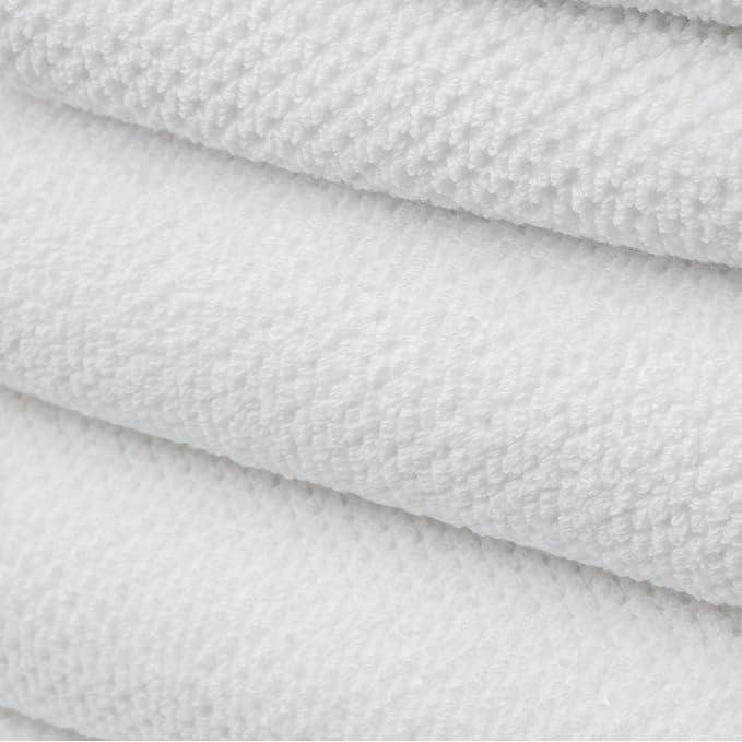 Welhome Franklin Premium 6 Pack Hand Towels Popcorn Textured White Bathroom - Image 3
