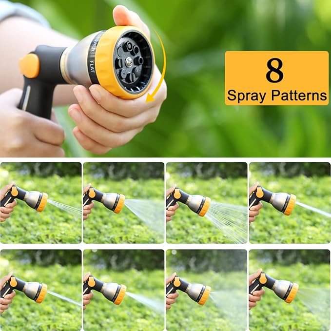 FANHAO Garden Hose Nozzle, 100% Heavy Duty Metal Spray Nozzle - Image 4