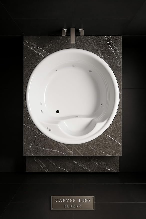 Carver Tubs - FL7272 - Modern Fiberglass Whirlpool Water Massage Two Person - Image 3