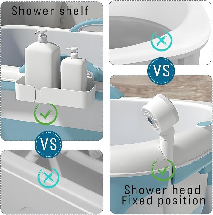 Foldable Bathtub for Adults, Portable Bathtub for Shower, Effortless - Image 6