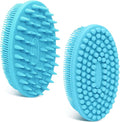 Soft Silicone Body Scrubber 2PCS, Dual-Side Silicone Loofah by GEENOA