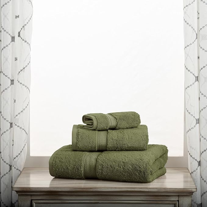 Superior Egyptian Cotton Pile 3 Piece Towel Set, Includes 1 Bath, 1 Hand - Image 3